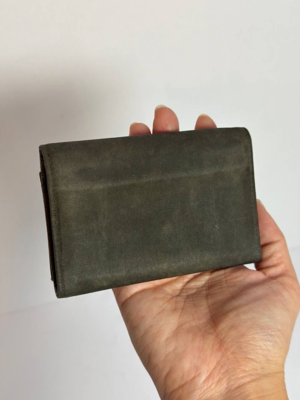 Prada Dark Green Nylon Flap Cardholder - Picture 9 of 15